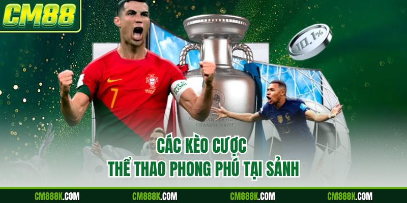 Các kèo cược thể thao phong phú tại sảnh 
